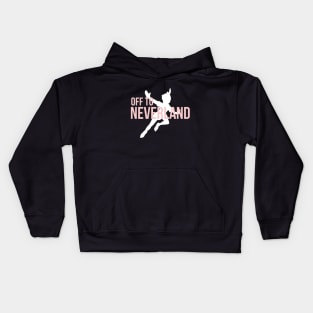 Off to Neverland Millennial Pink Kids Hoodie